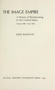 Cover of: A history of broadcasting in the United States.