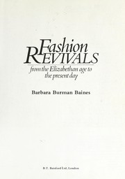 Cover of: Fashion revivals : from the Elizabethan age to the present day by 