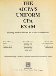 Cover of: The Aicpas Uniform Cpa Exam 1993