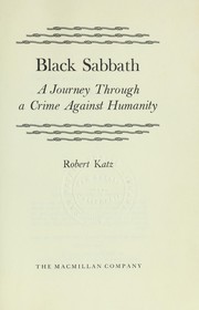 Cover of: Black Sabbath; a journey through a crime against humanity.