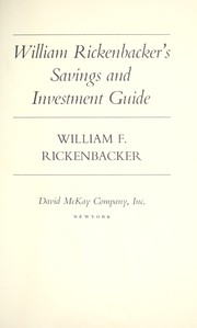 Cover of: William Rickenbacker's Savings and investment guide