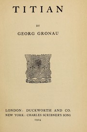 Cover of: Titian by Gronau, Georg