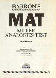 Cover of: Barron's MAT: Miller Analogies Test