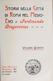 Cover of: Storia della citta di Roma nel medio evo