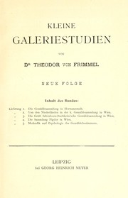 Cover of: Kleine Galeriestudien: Neue Folge
