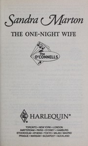 Cover of: THE ONE-NIGHT WIFE by Sandra Marton