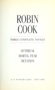 Cover of: Three complete novels by Robin Cook