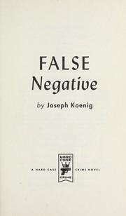Cover of: False negative