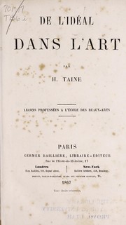 Cover of: De l'idéal dans l'art