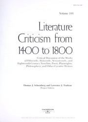 Cover of: Literature Criticism From 1400 To 1800 by Thomas J. Schoenberg