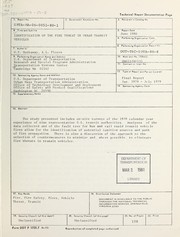 Cover of: Identification of the fire threat in urban transit vehicles by W. T. Hathaway