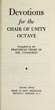 Devotions for the Chair of Unity Octave by Society of the Atonement