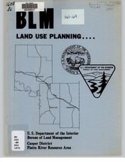 BLM land use planning by United States. Bureau of Land Management. Casper District