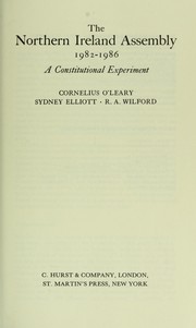 Cover of The Northern Ireland Assembly, 1982-1986