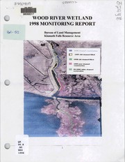 Wood River wetland 1998 monitoring report by United States. Bureau of Land Management. Klamath Falls Resource Area Office