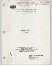 Cover of: Control of salinity from point sources yielding groundwater discharge and from diffuse surface runoff in the Upper Colorado River Basin: 1978 status report