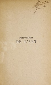 Cover of: Philosophie de l'art