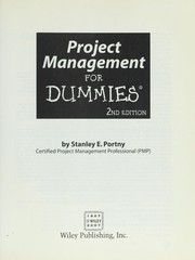 Cover of: Project management for dummies
