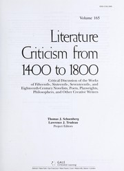 Cover of: Literature criticism from 1400 to 1800