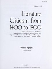 Cover of: Lit Crit 1400-1800 168