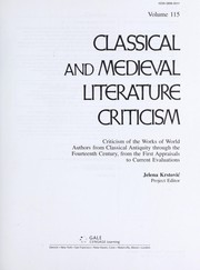 Cover of: Classical and medieval literature criticism by Jelena O. Krstovic, editor