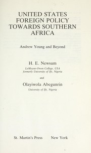 Cover of: United States foreign policy towards southern Africa: Andrew Young and beyond