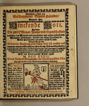Cover of: Verbesserter, neüer und vollkommener Staats-Calender genandt der Hinckende Bott by Anthon Sorgmann