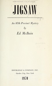 Cover of: Jigsaw; an 87th precinct mystery by 