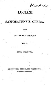 Cover of: Luciani Samosatensis Opera