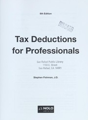 Cover of: Tax deductions for professionals by Stephen Fishman