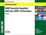 Cover of: SANS Security Essentials with CISSP CBK (Set of 2; Version 2.1)