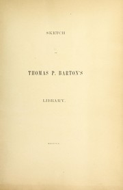 Sketch of Thomas P. Barton's Library by James Wynne