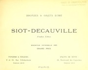 Cover of: Bronzes & objets d'art by Siot-Decauville (Firm)