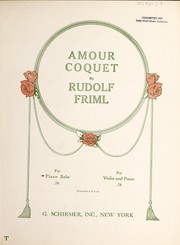 Cover of: Amour coquet by Friml, Rudolf