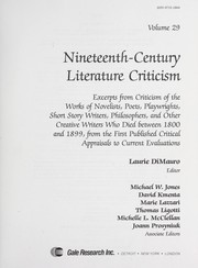 Cover of: Nineteenth-Century Literature Criticism, Vol. 29