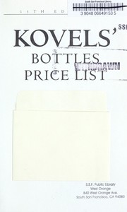 Cover of: Kovels' bottles price list by Ralph M. Kovel