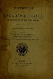 Descriptions de l'Académie royale de peinture et de sculpture, 1715-1781 by Guérin