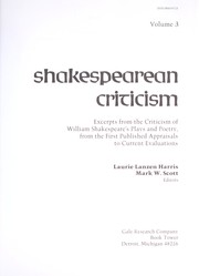 Cover of: Shakespearean Criticism Volume 3