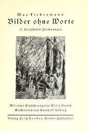 Cover of: Max Lieberman, Bilder ohne Worte: 17 Holzschnitt-Zeichnungen