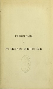 Cover of: Principles of forensic medicine by David Ferrier, William A. Guy