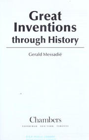 Cover of: Great inventions through history