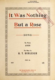 Cover of: It was nothing but a rose: song