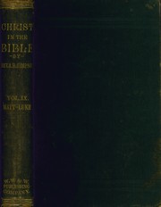 Cover of: Christ in the Bible Vol. IX - Matthew - Luke