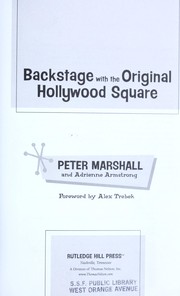 Cover of: Backstage with the original Hollywood square