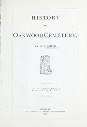 Cover of: History of Oakwood cemetery