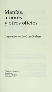 Cover of: Manías, amores y otros oficios