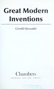 Cover of: Great modern inventions