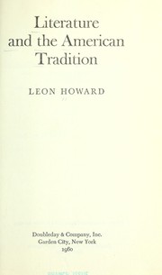 Cover of: Literature and the American tradition.
