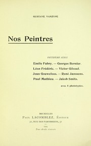 Cover of: Nos peintres by Gustave Vanzype
