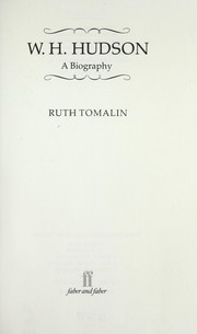 Cover of: W.H. Hudson by Ruth Tomalin